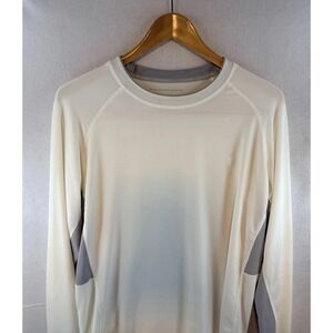 Coolibar Shirt Mens Large Ultimate Rash Guard Long Sleeve‎ UPF 50+ Back Pocket